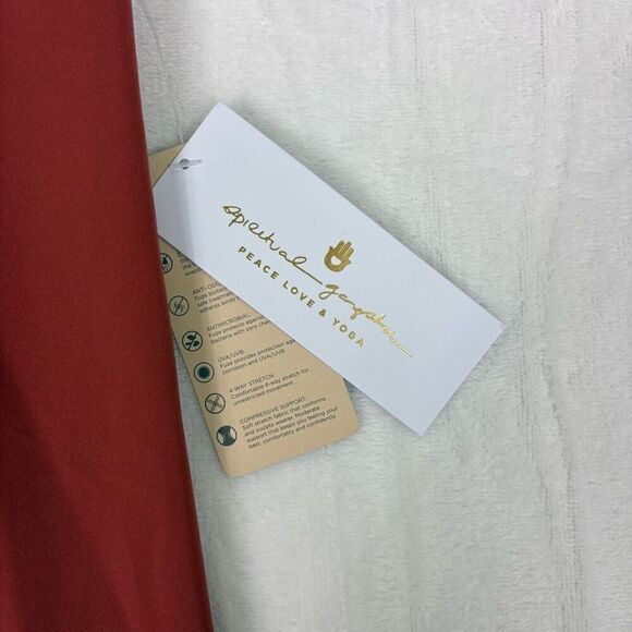 New Spiritual Gangster Brick Red Ada High Waisted 7/8 Leggings Size Medium - Picture 4 of 15